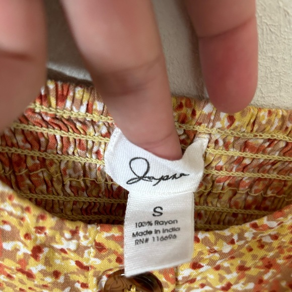 tj maxx yellow button down dress small - Picture 3 of 4